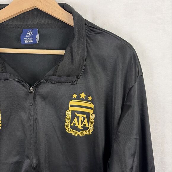 ARGENTINA AFA Lionel Messi Black Gold Track Jacket Size Large NWT - Picture 3 of 7